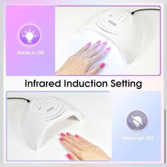 JODSONE 48W/24W Pro UV LED Nail Lamp, Auto Sensor, 3 Timers, Fast Gel Curing EUC - Picture 9 of 14
